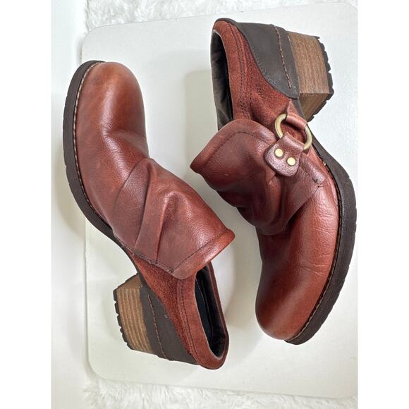 Merrell Shiloh Leather Harness Mule Slip-On Clogs western cowgirl brown 10 - Picture 13 of 14